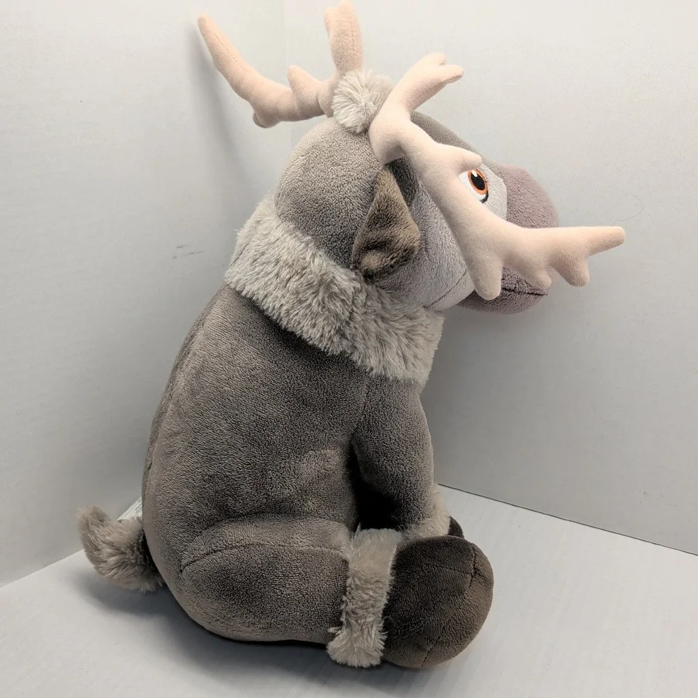 Disney Frozen Sven Reindeer Plush Stuffed Animal Toy 15 Inch Gray Brown